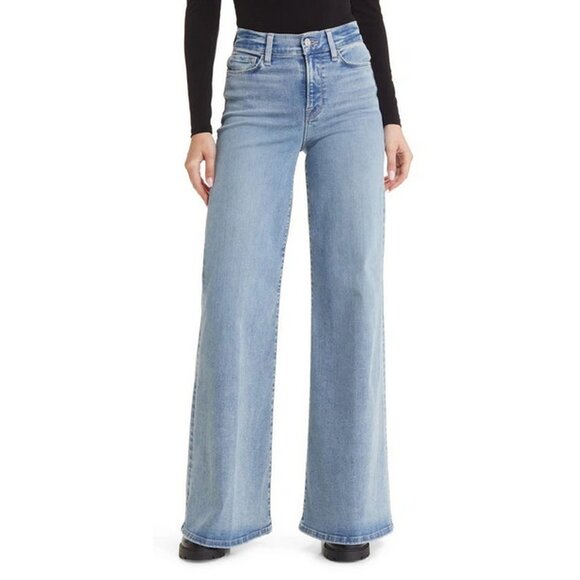 FRAME Le Palazzo High Rise Wide Leg Jeans in Toulouse - Picture 1 of 10